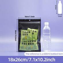 50/100/500 túi quà tặng có thể đóng lại để lưu trữ trang sức, túi nhôm màng polymer mini khóa zip nhiều màu, hoàn hảo để lưu trữ thực phẩm tiệc và kẹo - màu đen - Xem 27