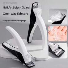 Nails 2-In-1 Nail Tip Clipper With Splash Guard & Nail File, Precision False Nail Cutter For Acrylic Nails, Press On Nails And Gel Nail Tips, Portable Manicure Tool - Black and White - View 10