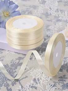 10 PCS~1 PC Pita Pembungkus Kado Warna Polos, Pita Satin 25 Yard, Pita Tipis Tenun Lebar 1cm, Pita Pembungkus Kado, Digunakan untuk Pembungkus Kado, Kue, dan Kerajinan Tangan, Natal, Buket, Kue, Pita, Pembatas Buku, Perlengkapan Pesta, Dekorasi Liburan, Pembungkus Kado - beraneka warna - View 8