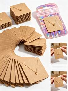 10/20/30pcs Necklace Storage Cards Jewelry Bracelet Display Stand - Multicolor - View 4