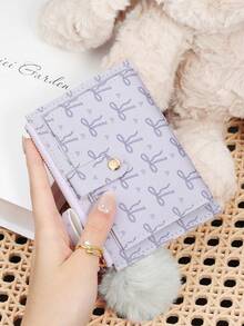 This Fashionable Card Holder Features A Fluffy Pom-Pom Pendant And A Bow-Heart Shaped Clasp. It Is Slim And Lightweight, Convenient To Carry. It Can Hold Cash, ID Cards, Credit Cards, And Coins. It Makes An Ideal Gift For Birthdays, Anniversaries, Christmas, Valentine's Day, And Other Occasions For Your Loved Ones, Ladies, Girls, Teenagers, College Students, And Students. It Is Also Suitable For School Dorms And Back-To-School Season. - Hot Pink - View 13