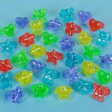 Plastic Glitter Rings, 144 Assorted Colors and Designs - Multicolor - Ver 2
