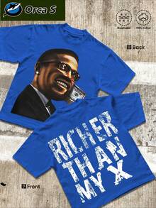 T-Shirt Da Uomo Y2K 2026, "Richer Than My X", Elementi Di Poster TV, Sport All'aria Aperta, Moda Street Moderna, T-Shirt Da Uomo Alla Moda E Morbide Realizzate In 100% Cotone, Re - Crea - 查看 7