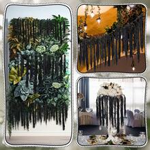1/3/5 Peças Pingente de Flor de Glicínia Artificial, Pingente de Planta Lágrima de Amante, Pingente de Flor Artificial de Seda Amarante, Floral de Casamento Borgonha, Buquê de Casamento em Cascata, Adequado para Decoração de Bottom de Casamento, Decoração de Hotel, Materiais de Arranjo Floral DIY, Enchimento de Vaso, Decoração de Parede, Dia das Mães, Aniversário, Festa, Presente (Flor Artificial de Material de Fio) - Preto - Visão 2