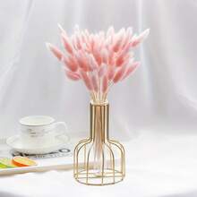 Decoración de hierba de junco artificial, decoración floral de junco de 17 pulgadas, hierba de junco alta a granel, plantas artificiales de cola de conejo, decoración de boda bohemia - Rosa Pálido - Ver 3