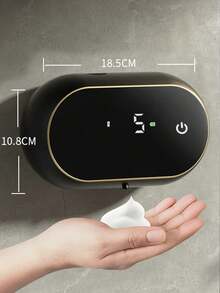 Nuevo Dispensador Automático de Jabón de Gran Capacidad de 400ml, Dispensador Automático de Líquido sin Contacto para Lavado de Manos, Pantalla Digital de Pantalla Completa de Alta Definición, Función de Autolimpieza, Equipado con Sensor de Detección de Líquido, Pantalla de Nivel de Batería, Adecuado para Baño, Cocina, Aseo, Hotel, Oficina - Ver 3
