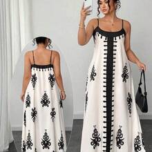 Women Long Dresses - Apricot - View 2