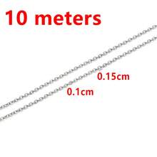 Catena a maglie O-Link a croce in acciaio inossidabile 2m/10m, taglie multiple, colore oro, adatta per braccialetti fai-da-te, collane, accessori per gioielli - Catena in acciaio inossidabile - Visualizzare 12