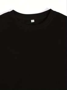 Camiseta de mujer de carreras con labio a cuadros blanco y bonito a cuadros de ajedrez TShirt2 - Negro - Ver 4