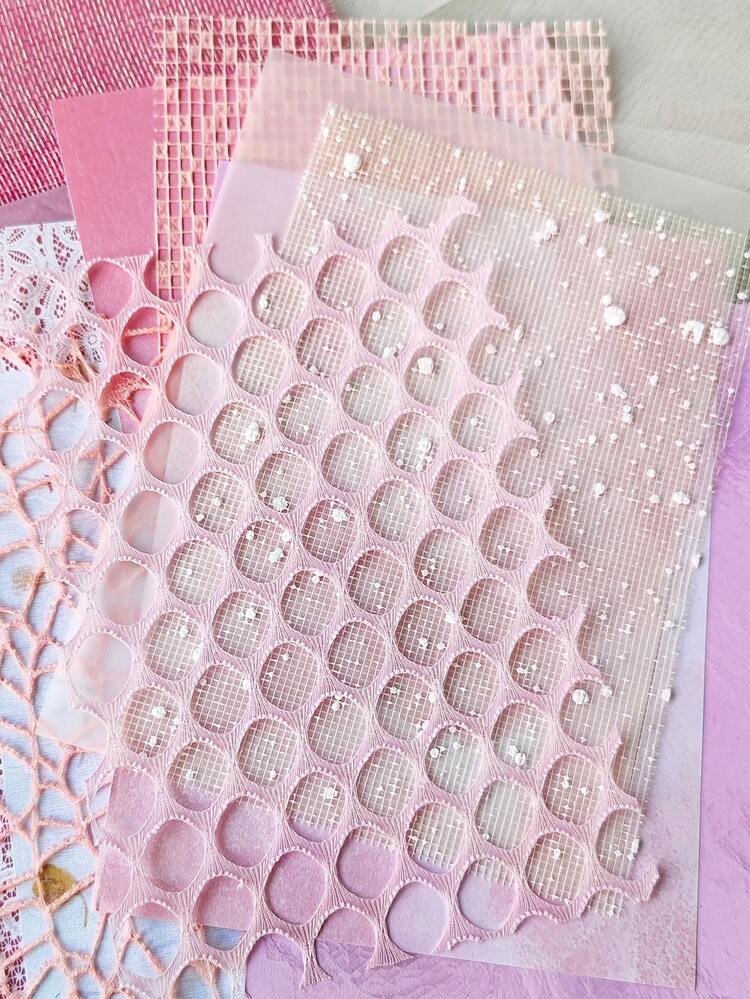1 Pack 15 Sheets Pink Tone Mixed Material Paper Set DIY Collage Background Material Paper - BQ1023 - View 7