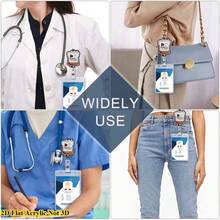 2D Model 1 Piece 1 Piece 1 Piece (But Often Used During Shortages) Retractable Badge Lanyard Suitable For Nurses - Fun Coffee Energy Glitter Badge Clip And Keychain With Durable Nylon Cord, Retractable Design, Suitable For Nurses, Registered Nurses, Nursing Assistants, Practicing Nurses, Medical Staff - Cute Nurse Gift 2D Flat Model - Acrylic (PMMA) - View 5