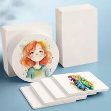 50/25 Sheets Watercolor Paper 300g Double-Sided Rough Surface Mini Portable Watercolor Paper Suitable For Students, Cost Painting - 50 Sheets - View 6