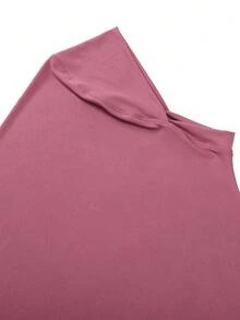 Breathable Daily Wear Convenient Elastic Tie-Up Split Modest Hijab Muslim Headscarf, Instant Hijab - Multicolor - View 7