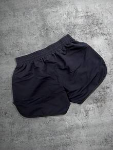 Men's Black Boxing Shorts - Graphic Print Training Shorts With Elastic Waistband, Combat Sports & Gym Workouts Summer - Black - View 3