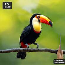 Vibrant And Lifelike Toucan Pattern Instantly Adds Fun Exotic Tropical Flair To Your Garden, Patio Or Flower Pot. Bright Orange, Black And Yellow Colors Remain Eye-Catching Outdoors, Making Your Space Stand Out. (1pc) - A - View 5