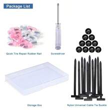 20 Pcs Tire Repair Rubber Nail 10 Pcs Nylon Universal Tie Quick Self-Service Repair Screw Car, SUV, Truck, Motorcycle, Bike, Zip Tie Clips Car Engine Cover, Mudguard - A - View 7