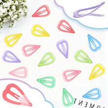 64 Pcs Cute Metal Heart-Shaped Snap Hair Clips, Suitable For Women And Girls - Strong Grip Small Hair Clips For Thin Hair Accessories (8 Colors),Hair Slide - Multicolor - View 5