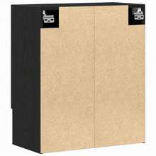 Mobiletto a parete , rovere nero, 60 x 31 x 70 cm - nero - Visualizzare 5