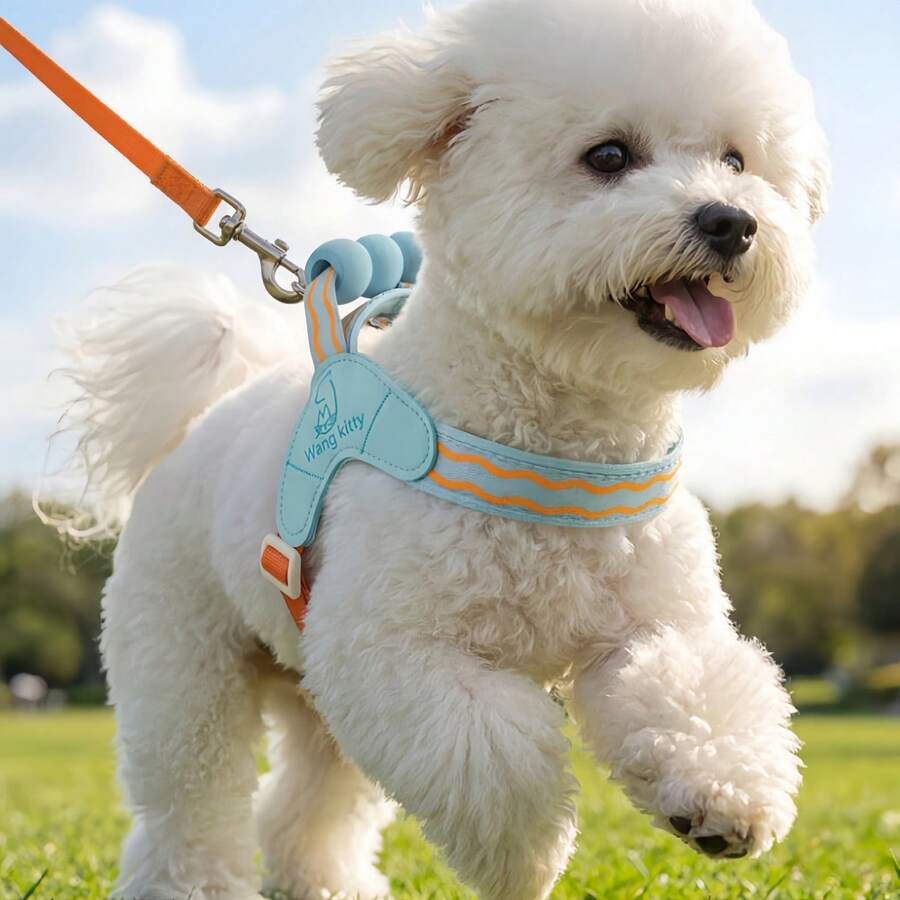Dog Saddle-Style Harness, Anti-Slip Anti-Choke Leash Vest For Small And Medium Dogs, Cross-Border Pet Cat And Dog Harness With Soft Handle And Drawstring, Pet Chest Chain, Suitable For Outdoor Use