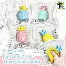 Juguete antiestrés de piña color macaron, suave y de rebote lento, juguete sensorial de apretar con forma de fruta linda, juguete de descompresión para escritorio, regalo para fiesta de cumpleaños y alivio de la ansiedad - Multicolor - Ver 12
