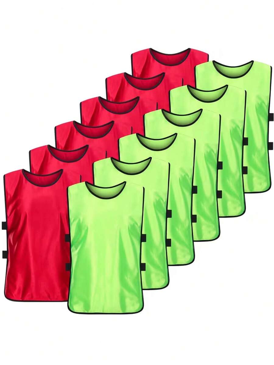 6 pezzi Canotte da allenamento sportivo, adatte per feste a tema, lavoro e feste di compleanno in campo, attività all'aperto, feste di giochi in giardino, eventi sportivi, allenamento di calcio e pallacanestro - Taglia unica per tutti - Visualizzare 1