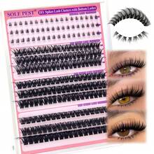 Solepest Volume Lash Clusters Spikes Cluster Estensioni ciglie 60D 80D 100D ciglie Individuali Spesse e Appuntite 5-16mm Mega Wispy Estensione ciglie Soffici DIY D ciglie Arricciate con ciglie Inferiori 225Pcs, Festival Musicali, Feste - D - Visualizzare 6