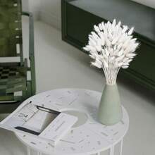 Decoración de hierba de junco artificial, decoración floral esponjosa de 17 pulgadas, hierba de junco alta a granel, planta artificial de cola de conejo, decoración de boda de estilo bohemio - Blanco - Ver 5