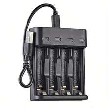 4-Slot USB Smart Battery Charger, Compatible With AA/AAA Rechargeable Batteries, Overcharge Protection, USB Powered (No Adapter Needed), Smart Technology And Compact Design, Suitable For Home/Office, Compatible With Smart Outlets And USB Ports - View 6