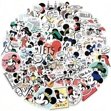 Disney 50張貼紙，派對禮物，唐老鴨卡通貼紙，貼紙，防水貼紙，防水貼紙，可用於書籍、日記、手機殼、筆記型電腦、平板電腦、水瓶等，非常適合作為節日、生日禮物或獎勵貼紙，裝飾禮物 - 多色 - 查看 12