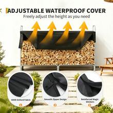 Heavy Duty Steel Firewood Rack With 600D Waterproof Cover – Indoor/Outdoor Log Holder - Regular - View 5