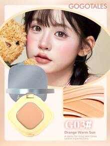 GOGO TALES GOGOTALES 單色遮瑕膏，霧面妝效，適用於臉部，遮蓋斑點、痘疤、黑眼圈和淚溝，輕盈親膚質地，高遮瑕力，適合初學者 - #G03 Orange Warm Sun - 查看 2