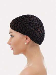 1pc Handmade Crochet Sleep Cap, Hair Cover, Hair Net, Hair Accessory, Suitable For Daily Use - Multicolor - View 2