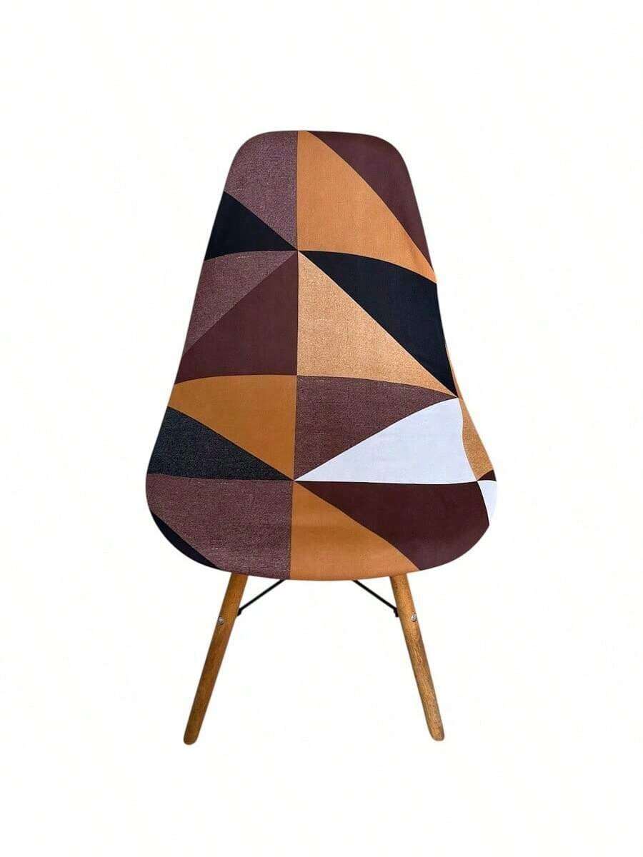 Capa De Cadeira Eiffel Charles Eames Luxo De Malha Tecido Liso e Estampado - estampa 22 - Visão 1