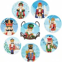 5D DIY Diamant-Malerei Untersetzer Set, Anfänger, Erwachsene Malerei Handwerk und Nähbedarf, geeignet für Heimdekoration, Hochzeitsaccessoires und Party Kleine Geschenke Spielzeug, Thanksgiving, Halloween Dekoration, Weihnachtsgeschenke - Verschiedenfarbig - Übersicht 8