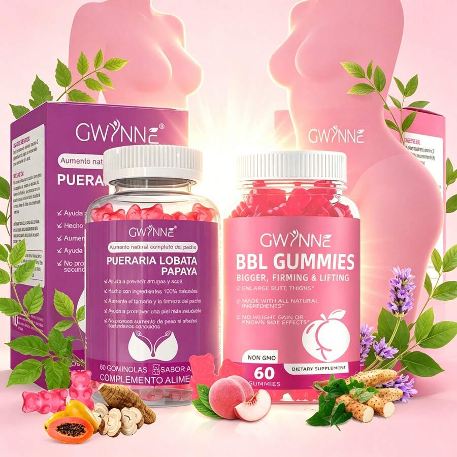 2PCS Gwynne Fenugreek Woman Curves Enhance Your Bust And Buttocks 60 Soft Candies Natural Flavor Gifts For Mother's Day - 2pcs - 查看 1