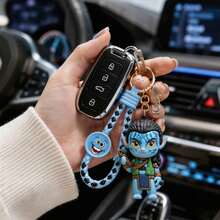Miniso Avatar Jake Sully 人偶鑰匙圈，經典納威族戰士設計，附編織手腕掛繩，適合裝飾背包與手提包 - 樣式 1 - 查看 2