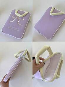 韓式刺繡蝴蝶結筆電包 - 女用筆電收納包、防震平板保護套、輕量筆電包、平板內袋 (11/13/14/15.6 吋)。適合學生 (國中 & 高中)、護理師、教師、朋友和母親的理想禮物 - 節日、伴娘和生日的完美選擇。 - 彩色 - 查看 11