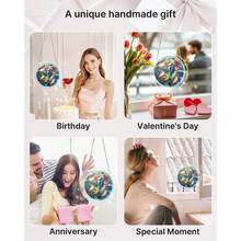 Acrylic Puzzles Suncatcher Window Hanging, 83 Pieces 7.4 Inch Sun Catcher Acrylic Puzzles Garden Decoration For Women Men Mom Birthday Gift Home Decor (Dawn Flower) - 鳥類 - 查看 7