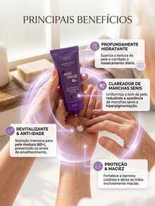 Creme para as Mãos Lucy's Mais Idade 60+ Clareador de Manchas Senis – 55g - Collagen - Visão 1