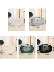 1pc Foldable Dry And Wet Separation Dirty Clothes Basket With Handle, Extra-Large Multi-Grid Dark And Light Color Clothes Separation Suitable For Big Family After Bathing Clothes Pants Shoes Jeans Boots Skirt(Available In Multiple Colors) - Multicolor - View 8