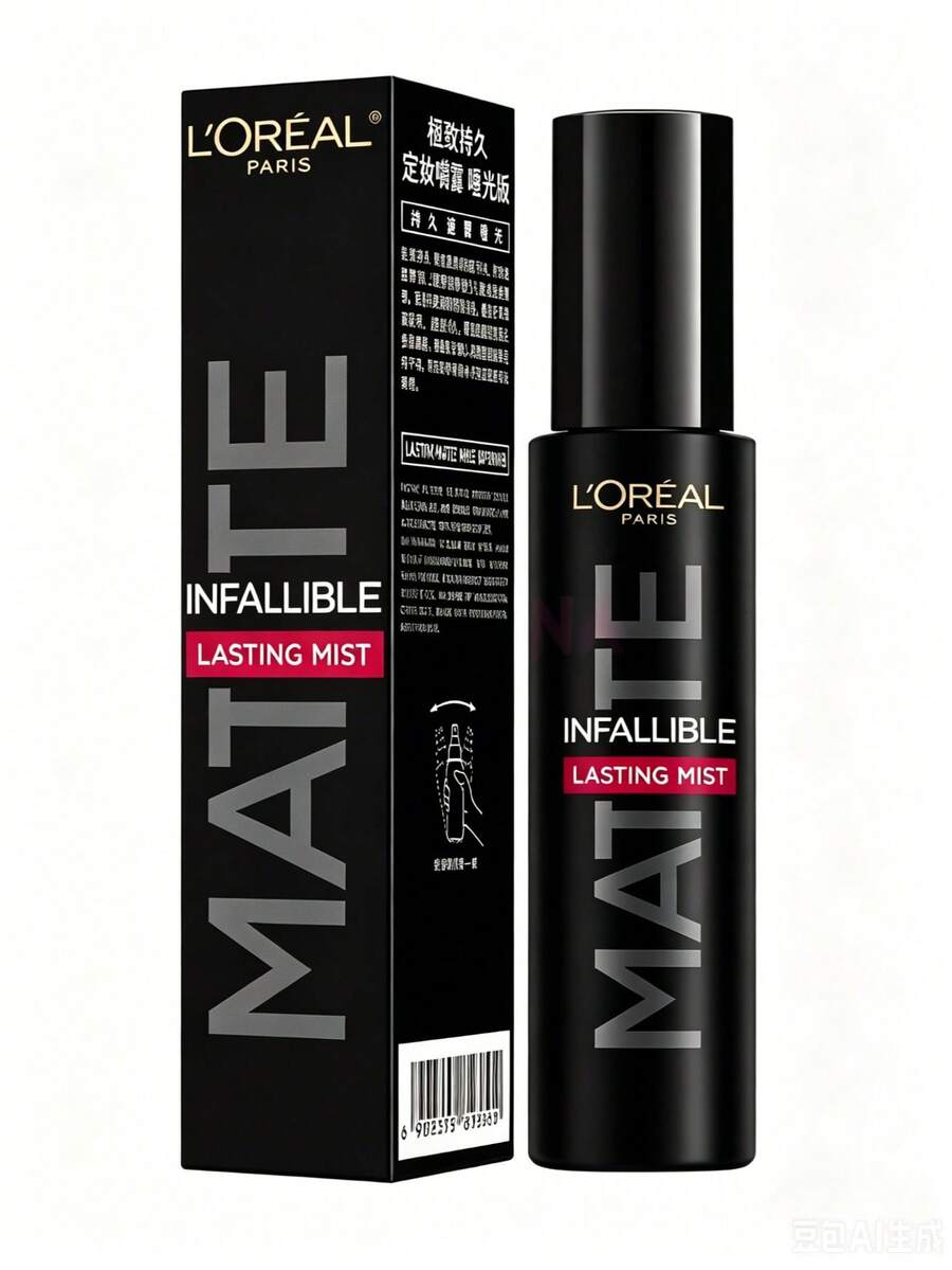 L'Oreal 巴黎欧莱雅持久定妆喷雾,100毫升/3.38盎司 | 持久哑光妆效 | 保湿配方,令肌肤保持水润柔滑 | 舒缓镇静,适合全天持妆 | 锁住妆容,不干燥不卡粉 | 适合所有肤质,包括油性及敏感性肌肤 | 打造光滑无油光的妆容,适合日常使用、特殊场合或补妆 - Lasting Mist - 100ml - 查看 1