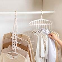 1/2/3pcs Space-Saving Multi-Layer Hanging Clothes Rack Closet Clothing Organizer Hanging Hook Foldable Multi-Functional Storage Hanger For Bedroom Wardrobe Organization System - View 6
