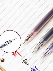 15pcs Canetas de Gel com Ponta de Diamante, Ponta Fina 0,38mm Recargas de Tinta Preta/Azul/Vermelha de Grande Capacidade, Adequadas para Exames, Assinaturas, Escrita, Material Escolar e de Escritório - Multicolorido - Ver 7