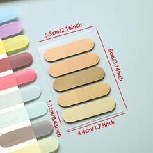100pcs Transparent Self-Adhesive Sticky Notes Bookmarks, Reusable For Book Annotation And Reading, Cute Transparent Labels Stationery - one-size - View 22