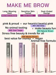 Essence 细腻清晰眉笔，精准勾勒自然眉形，持久自然妆容 - 02冷霧褐 - 查看 3