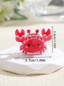 1pc Cute Ocean Animal Hair Clip, Cartoon Crab, And Starfish Design Hair Clip, Acrylic Non-Slip Hair Clip, Suitable For Women And Girls, Sweet Daily/Beach/Vacation Hair Accessory - Multicolor - View 7