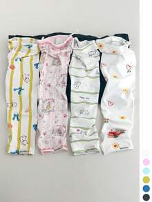 1 par de mangas protectoras de sol con rayas dulces para mujeres, mangas de hielo sueltas, delgadas y transpirables con protección UV para verano, para conducir y andar en bicicleta al aire libre, protectores de brazos - Ilustraciones y caricaturas - Ver 6