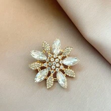 1pc Elegant Zinc Alloy Flower Brooch For Women, Suitable For Daily Wear In Spring, Summer, Autumn And Winter - Multicolor - View 7