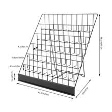 SENDERPICK 6 Tier Wire Countertop Rack Black Comic Book Holders Magazine Rack Tabletop Display Stand For Table Top Book Brochure Literature Comic Greeting Card Shelf Holder Stand - A - 查看 4