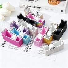 Light Luxury Rhinestone-Decorated Eyelash Extension Tape Cutter Storage Box PE Non-Woven Fabric Eyelash Tape Holder Cutter - Multicolor - View 4